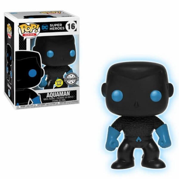 Justice League Aquaman Silhouette EXC Funko Stand Out! Vinyl GITD