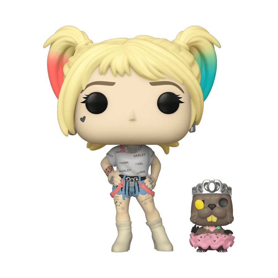 Birds of Target Harley Quinn with Beaver Funko Stand Out! Vinyl