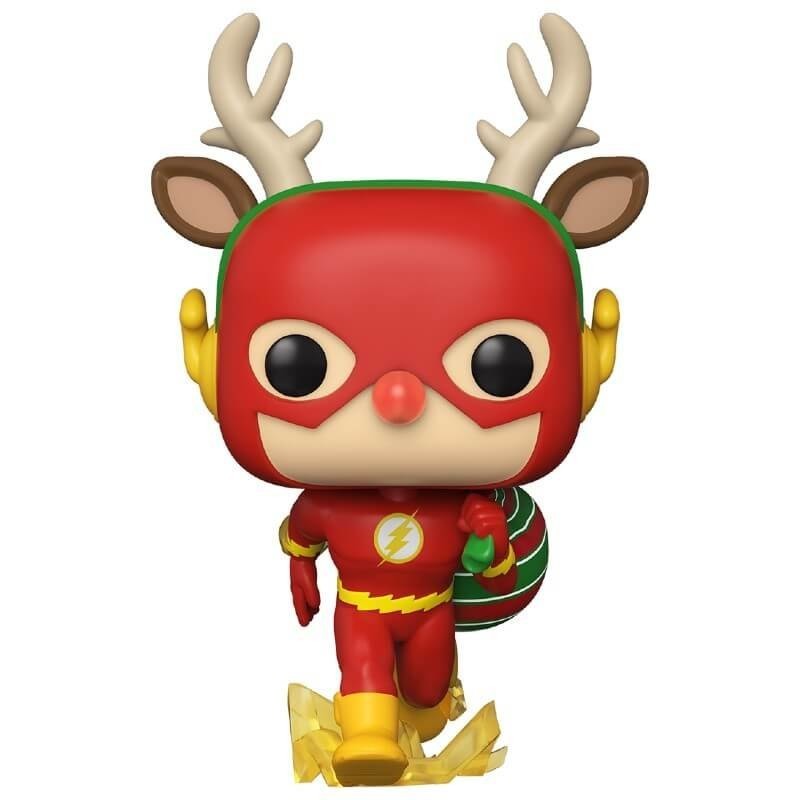 DC Comics Holiday Season Rudolph Flash Funko Stand Out! Plastic