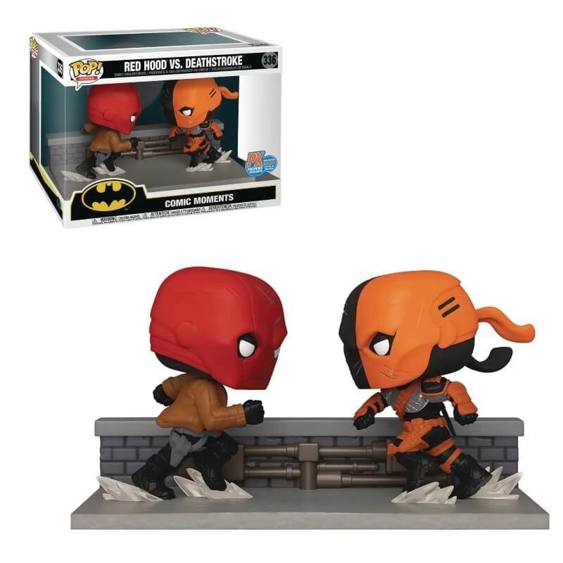 PX Previews SDCC 2020 EXC DC Red Bonnet vs Deathstroke Funko Stand Out! Comic Minute