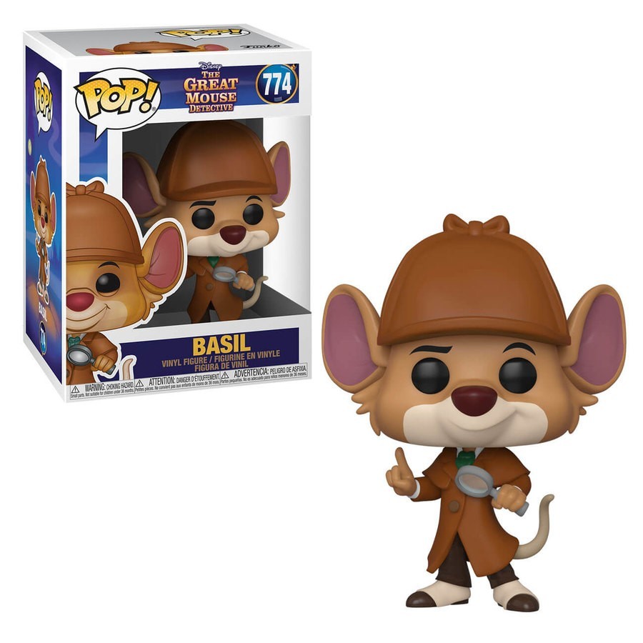 Disney Great Computer Mouse Detective Basil Funko Stand Out! Vinyl fabric