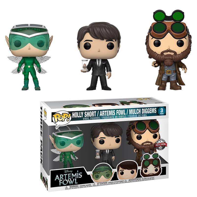 Disney Artemis Fowl Holly, Artemis as well as Compost EXC Funko Stand Out! Plastic 3-Pack
