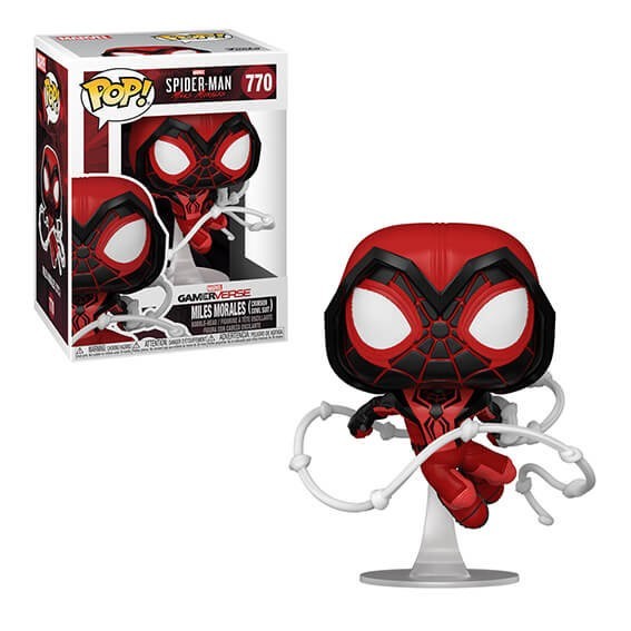 Marvel Spiderman Far Morales Reddish Suit Pop! Plastic
