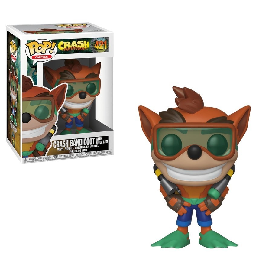 Collision Bandicoot Collision with Scuba Diving Funko Stand Out! Vinyl