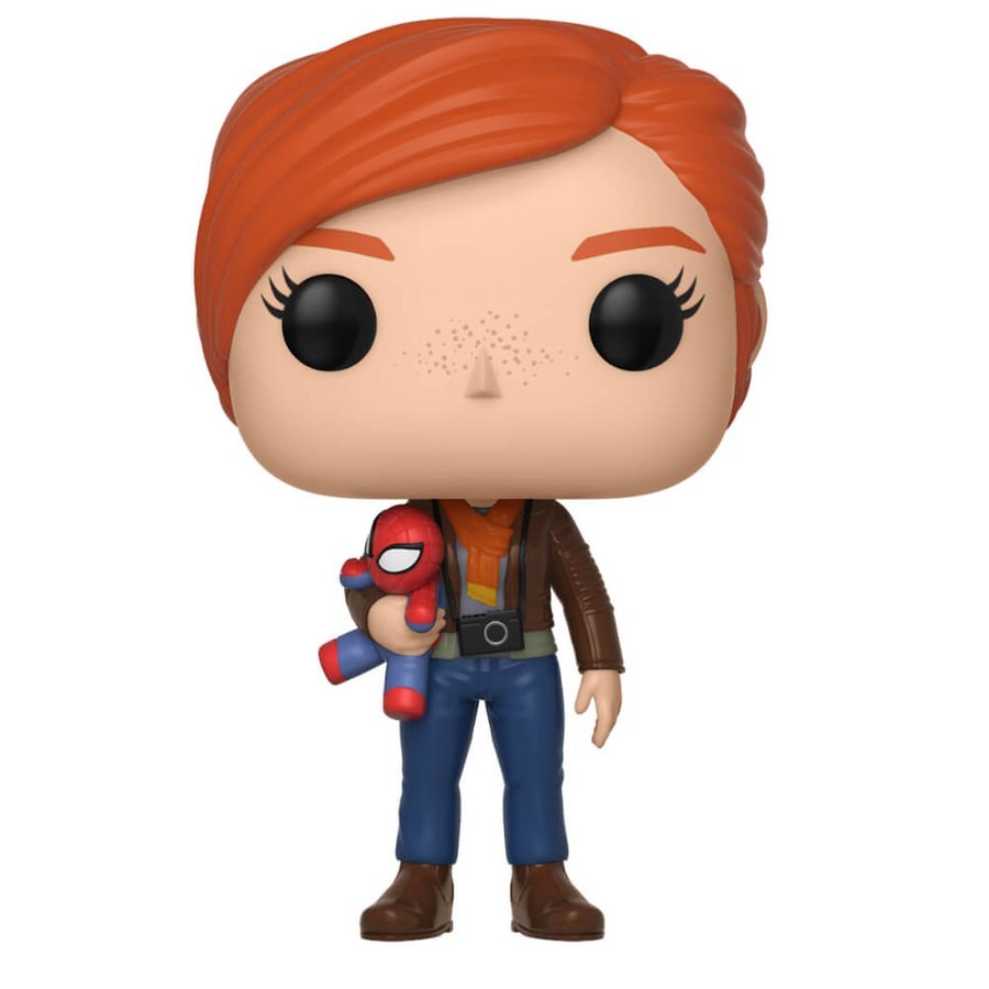 Wonder Spider-Man Gamerverse Mary Jane along with Plush Funko Stand Out! Vinyl