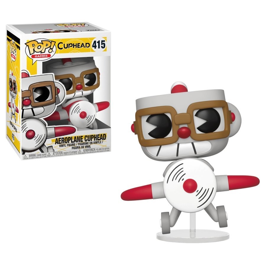 Cuphead Cuphead in Airplane Funko Stand Out! Vinyl fabric