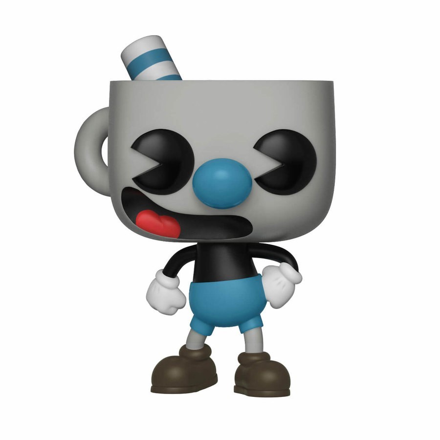 Cyber Monday Sale - Cuphead Mugman Funko Stand Out! Vinyl - Web Warehouse Clearance Carnival:£9