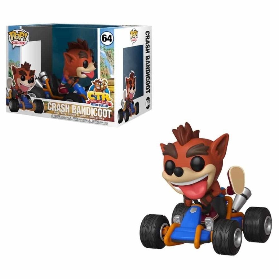 Collision Bandicoot Wreck Group Racing Funko Stand Out! Flight