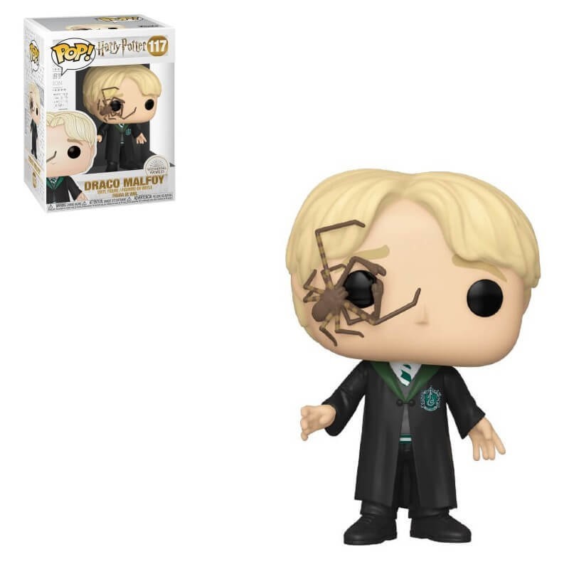 Harry Potter Draco Malfoy along with Whip Spider Funko Pop! Vinyl fabric