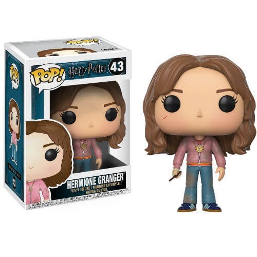 Harry Potter Hermione Granger along with Time Turner Funko Stand Out! Vinyl fabric