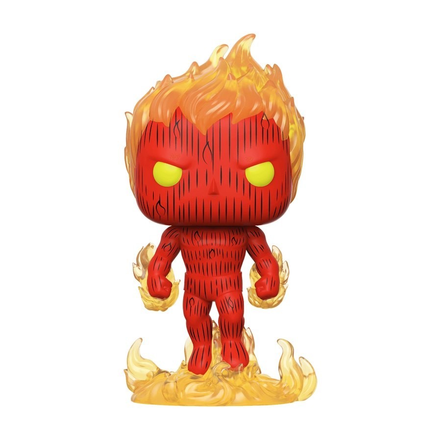 Wonder Fantastic 4 Human Torch Funko Stand Out! Plastic
