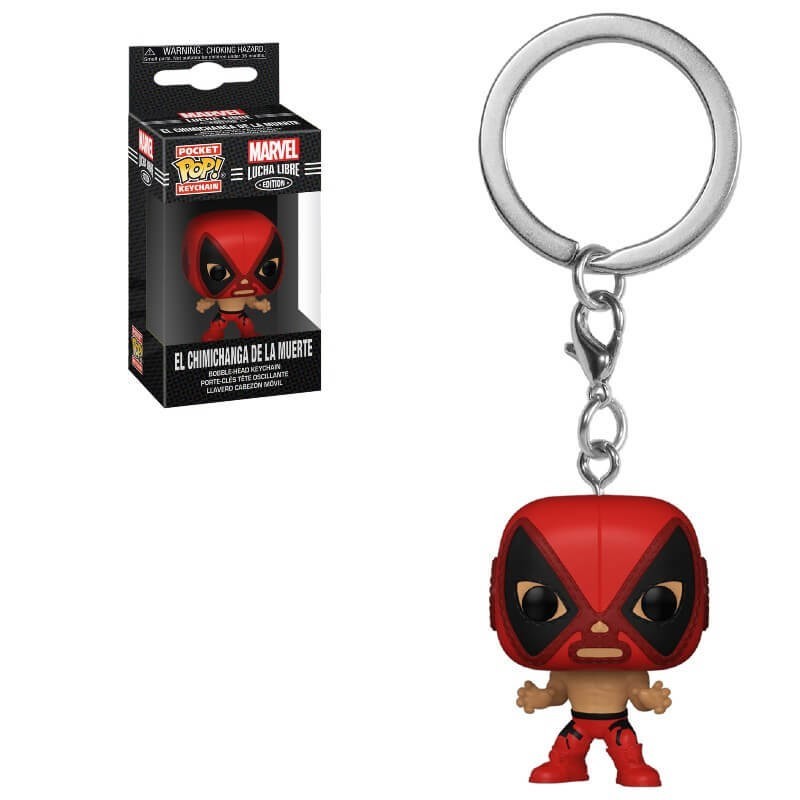 Markdown Madness - Marvel Luchadores Deadpool Stand Out! Keychain - Curbside Pickup Crazy Deal-O-Rama:£5
