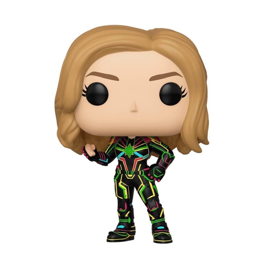 Marvel Captain Marvel Fluorescent Fit Funko Stand Out! Vinyl