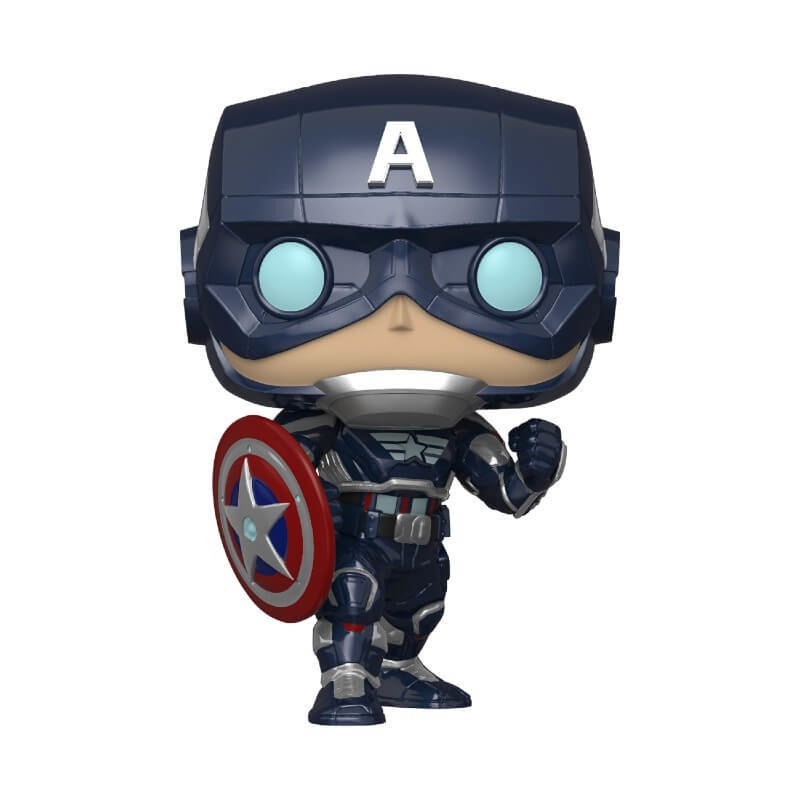 Marvel Avengers Activity Captain United States (Stark Technician Satisfy) Funko Stand Out! Plastic