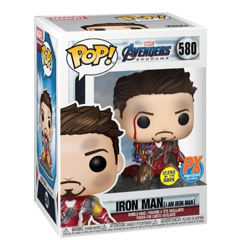 PX Previews Marvel Iron-Man I am Iron-Man EXC Funko Stand Out! Vinyl