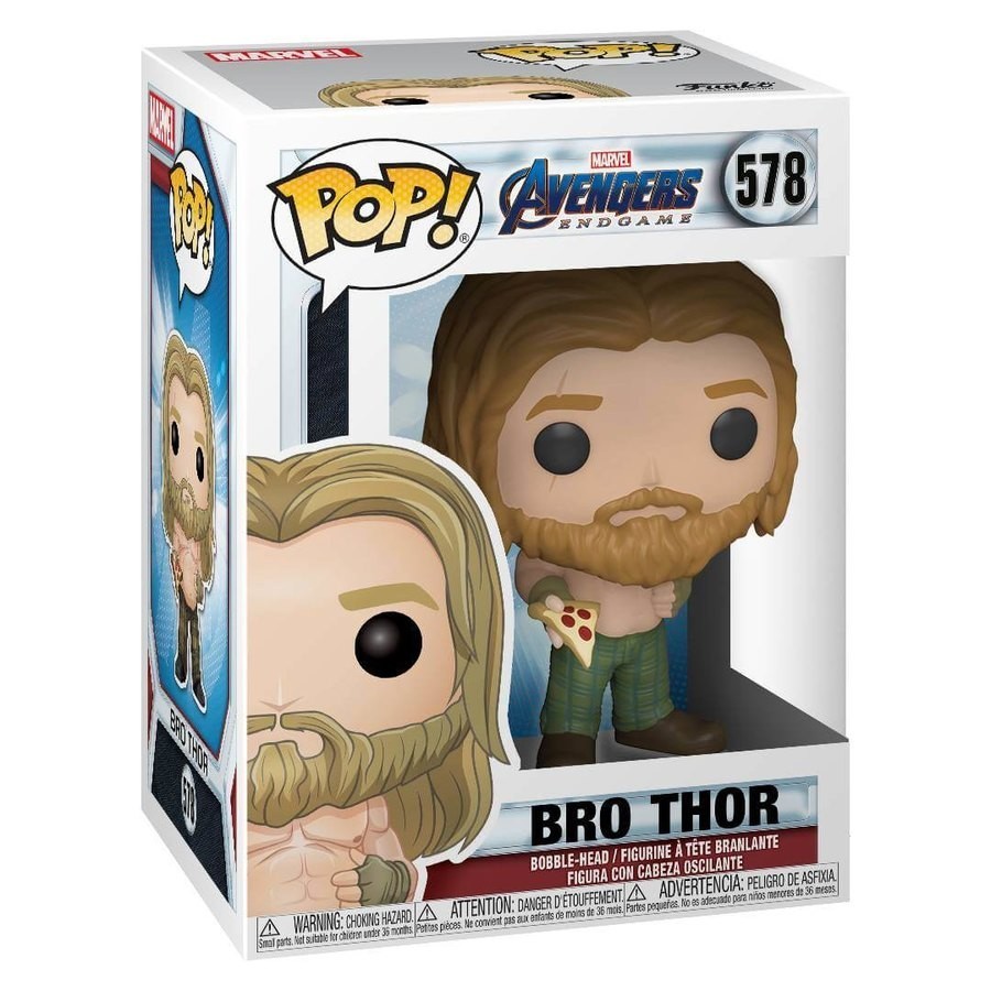Marvel Avengers: Endgame Thor along with Pizza Funko Stand Out! Plastic
