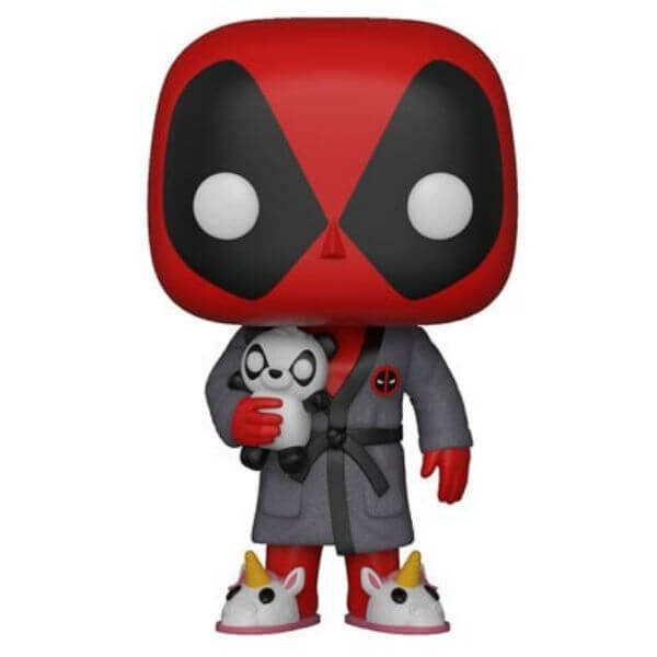 Marvel Deadpool Play in Bathrobe Funko Stand Out! Plastic