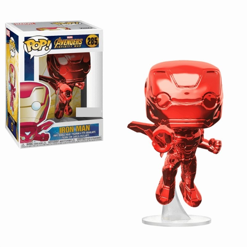 Marvel Avengers: Infinity War Iron Man (Red Chrome) EXC Funko Stand Out! Vinyl