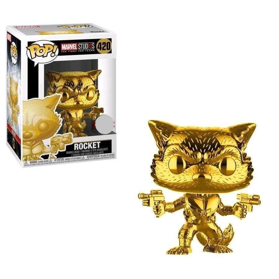 Wonder MS10 Spacecraft Raccoon Gold Chrome EXC Funko Stand Out! Vinyl (VIP ONLY)