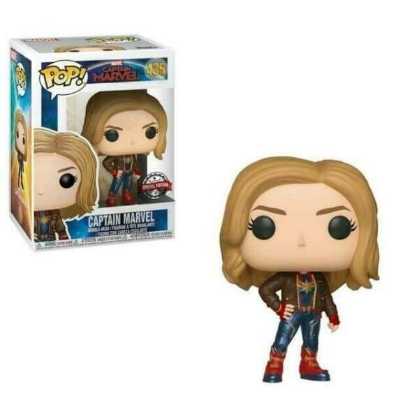 Marvel Captain Marvel Brown Coat EXC Funko Stand Out! Vinyl
