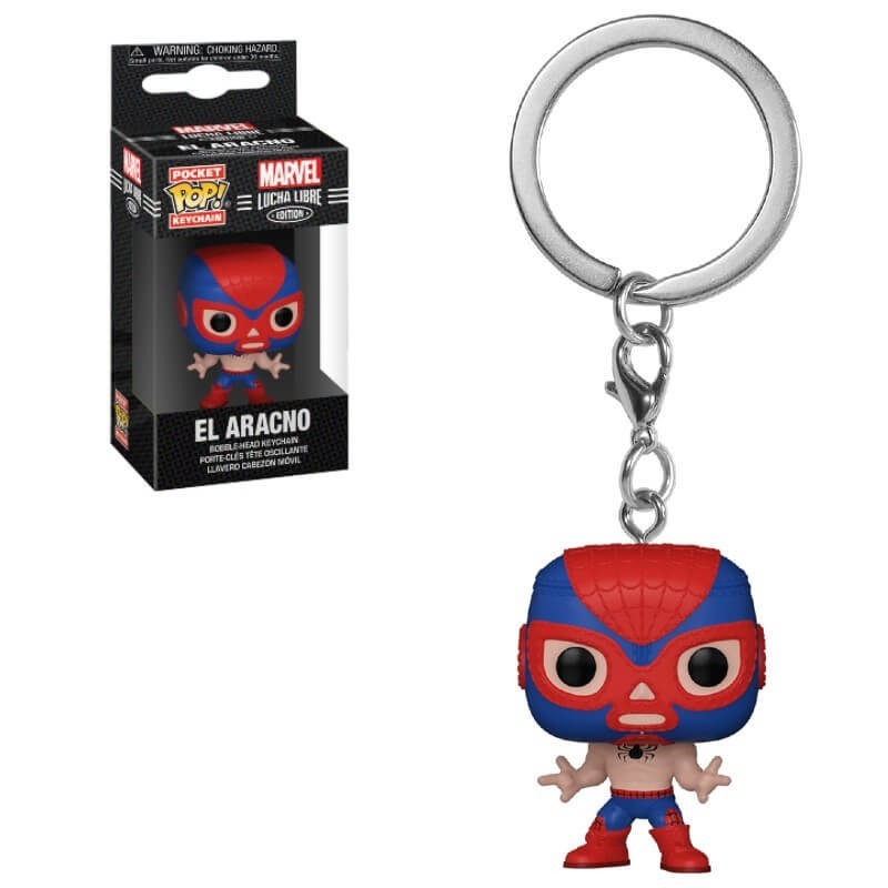 March Madness Sale - Wonder Luchadores Spider-Man Stand Out! Keychain - Web Warehouse Clearance Carnival:£5