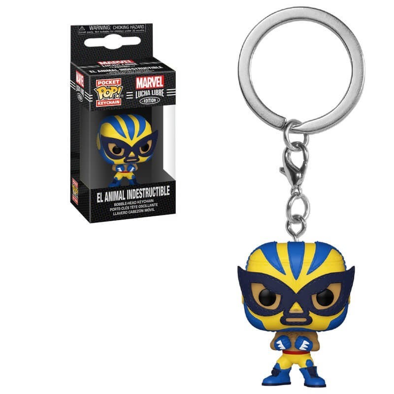 Halloween Sale - Marvel Luchadores Wolverine Stand Out! Keychain - Doorbuster Derby:£5[cob8026li]