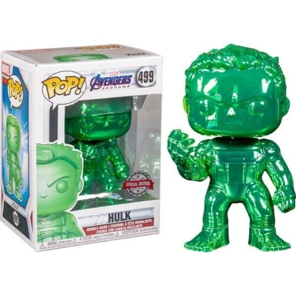 Marvel Avengers 4 Green Chrome Giant EXC Funko Stand Out! Plastic