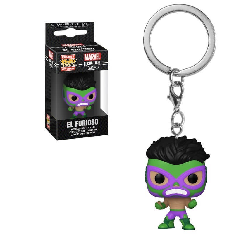 Marvel Luchadores Hulk Pop! Keychain