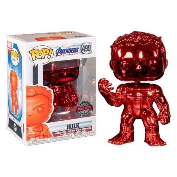 Wonder Avengers 4 Red Chrome Hulk EXC Funko Stand Out! Vinyl fabric