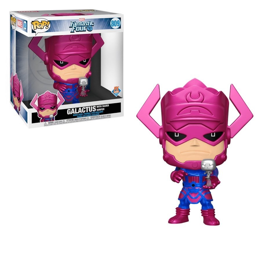 PX Previews Marvel Galactus along with Silver Surfer EXC 10 Metal Funko Pop! Plastic