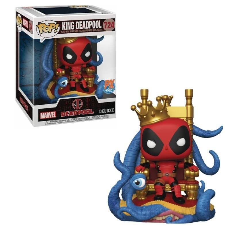 PX Previews Wonder Heroes Master Deadpool On Throne Funko Stand Out! Vinyl fabric