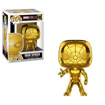 Marvel MS 10 Iron Spider Gold Chrome Funko Stand Out! Plastic