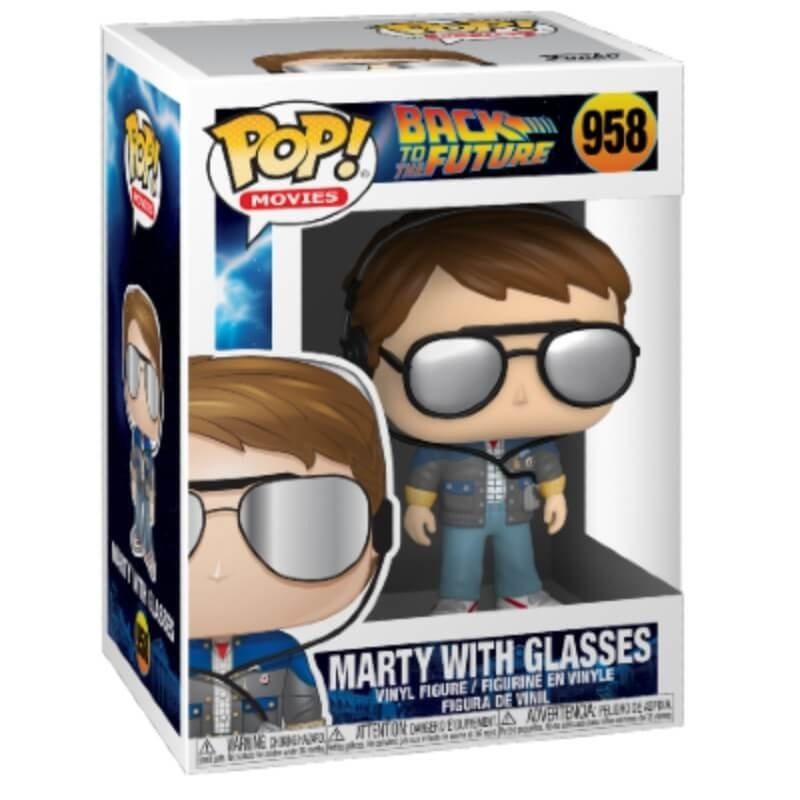 Back to the Future Marty along with Glasses Funko Stand Out! Vinyl fabric