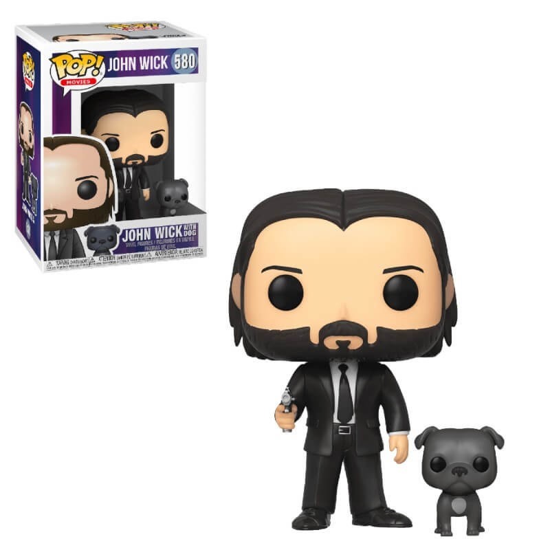John Wick with Dog Funko Stand Out! Plastic