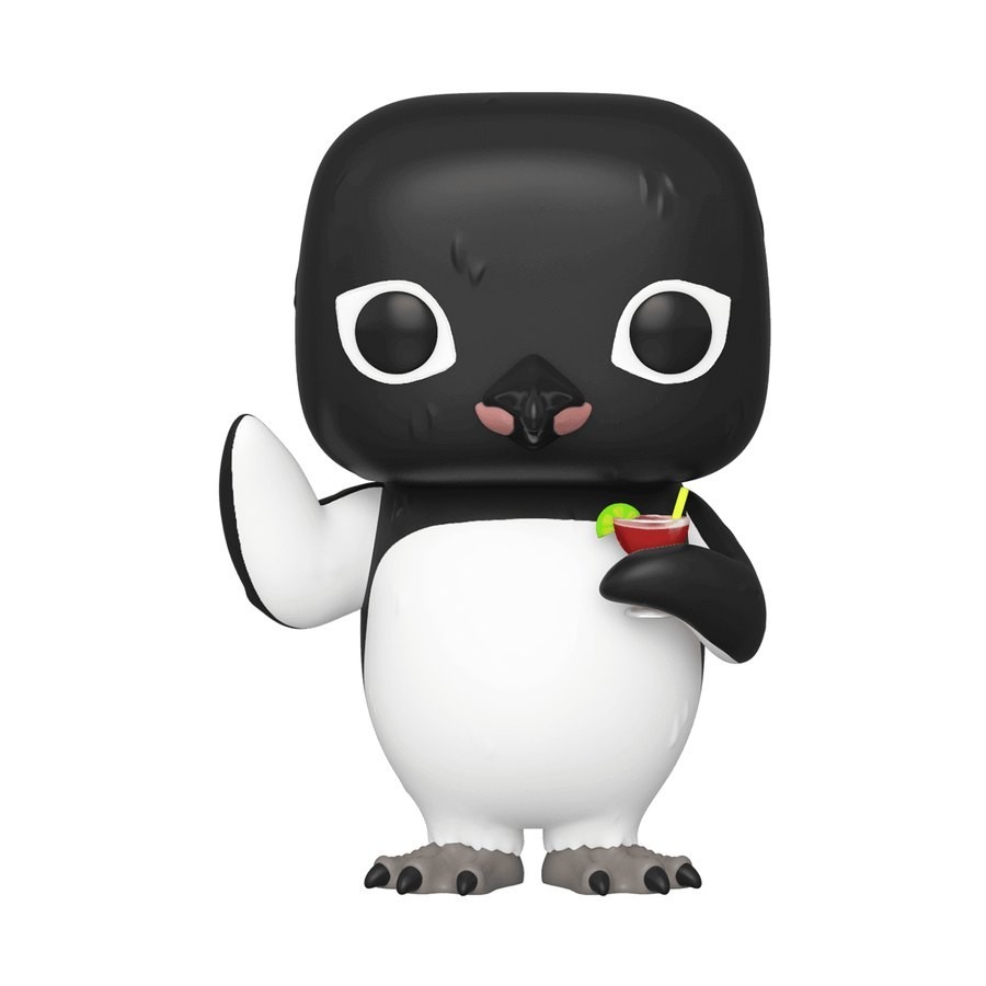Billy Madison Penguin with Tropical Drink Funko Stand Out! Plastic