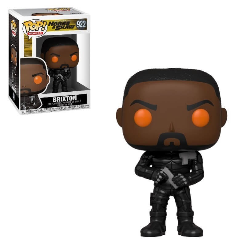 Hobbs & Shaw Brixton along with Orange Eyes Funko Stand Out! Vinyl fabric