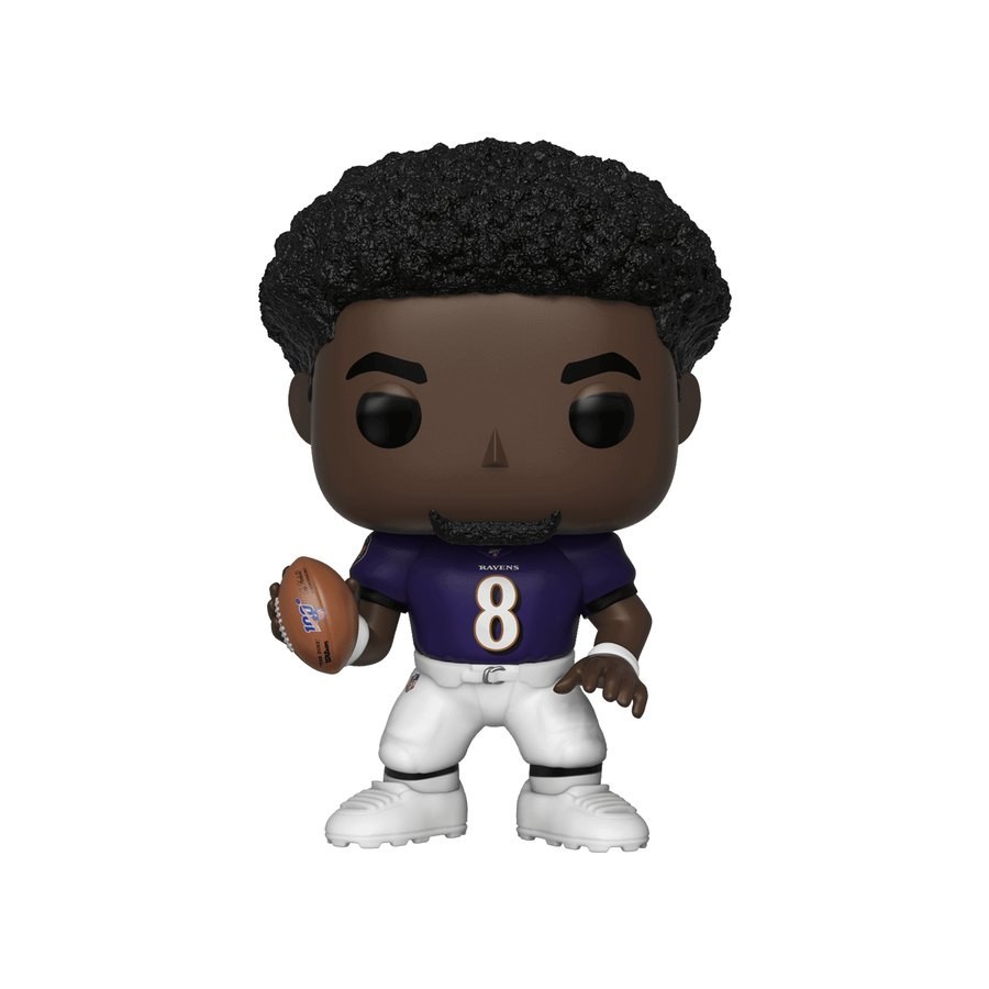 NFL Ravens Lamar Jackson Funko Stand Out! Plastic