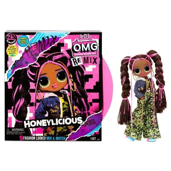 Lowest Price Guaranteed - L.O.L. Surprise! O.M.G. Remix Honeylicious Style Dolly - Spree:£35[neb9143ca]