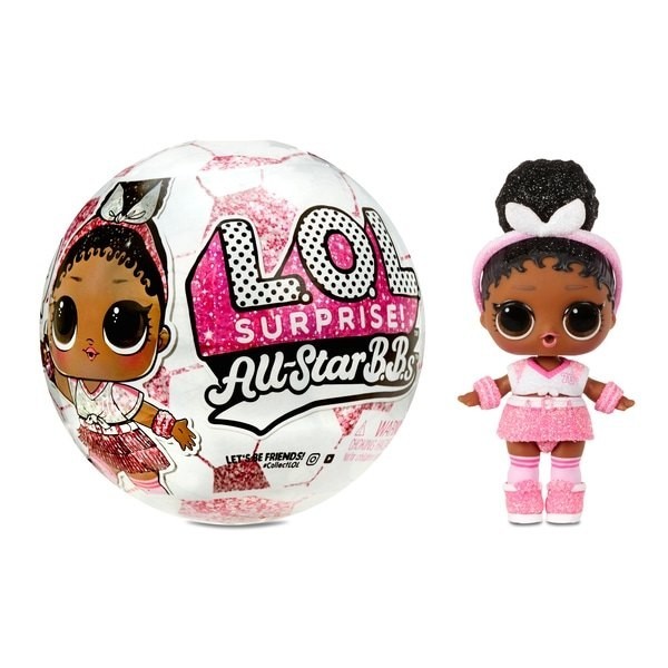 January Clearance Sale - L.O.L. Surprise All-Star B.B.s Sports Set 3 Football Group Sparkly Dolls Variety - Anniversary Sale-A-Bration:£9