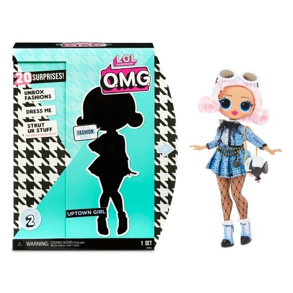 L.O.L. Surprise! O.M.G. Uptown Girl Fashion Doll along with 20 Unpleasant surprises