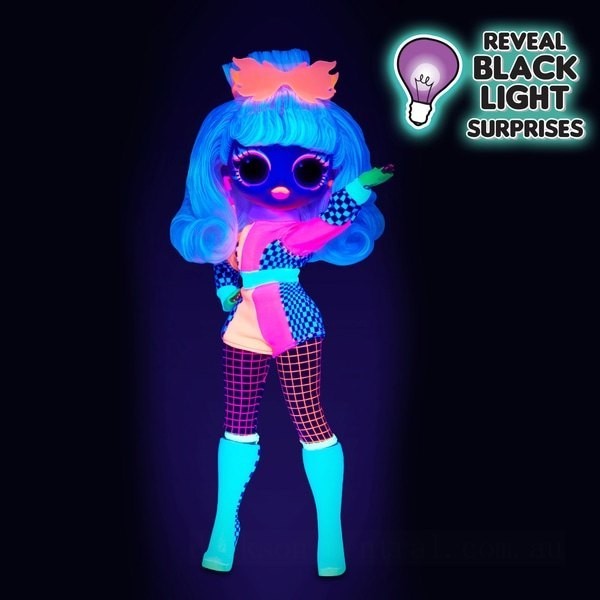 L.O.L. Surprise! O.M.G. Lighting Speedster Fashion Trend Doll along with 15 Surprises