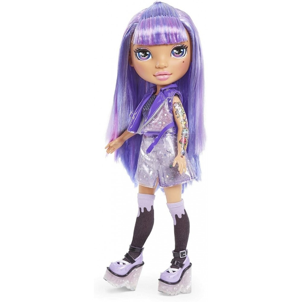 Rainbow High Rainbow Unpleasant surprise 14 Inch figure-- Purple Rae Doll along with Do It Yourself Slime Manner