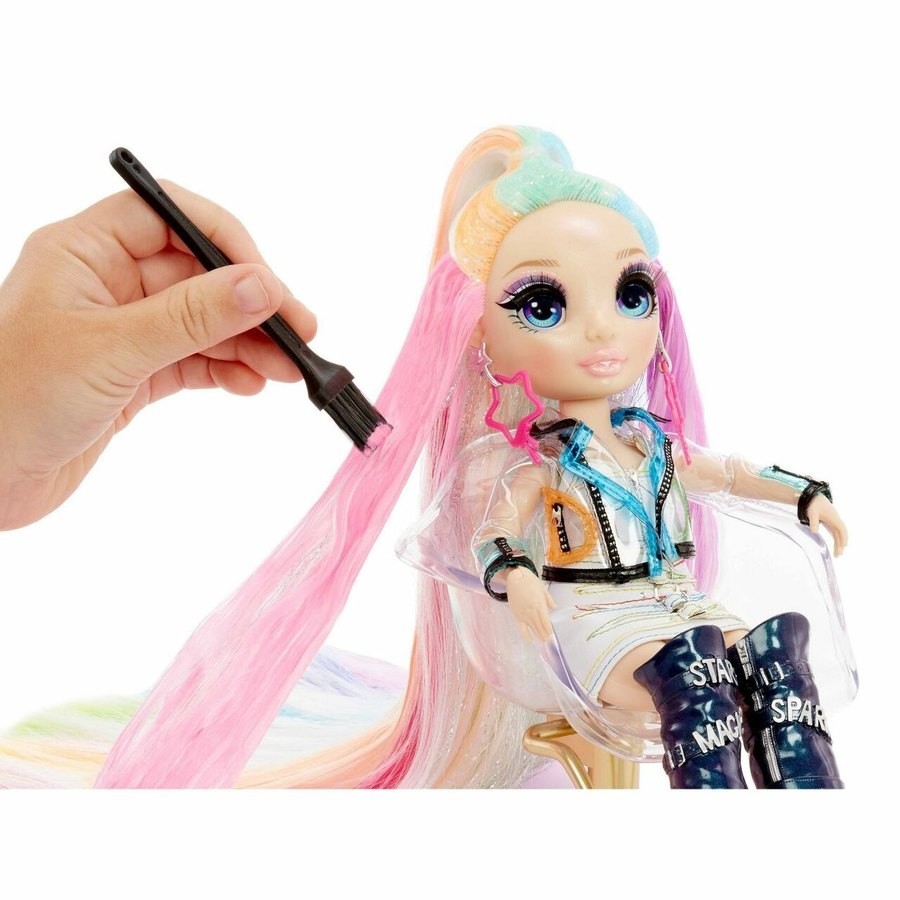 Rainbow High Salon Playset along with Rainbow of Do It Yourself Washable Hair Color (Doll Not Included)