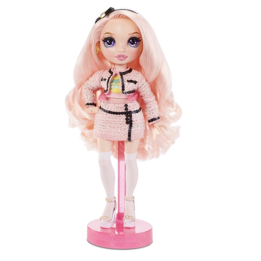 Rainbow High Bella Parker-- Pink Style Figurine with 2 Attires