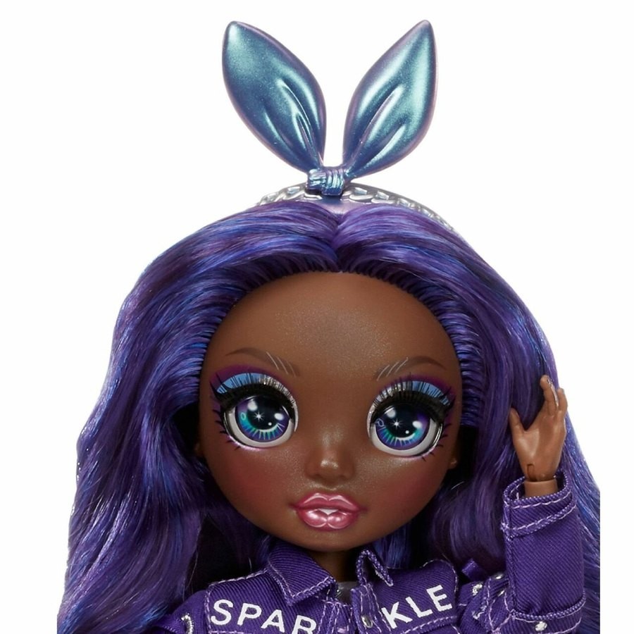 Rainbow High Krystal Bailey-- Indigo Style Toy with 2 Complete Mix & Suit Apparel and also Add-on