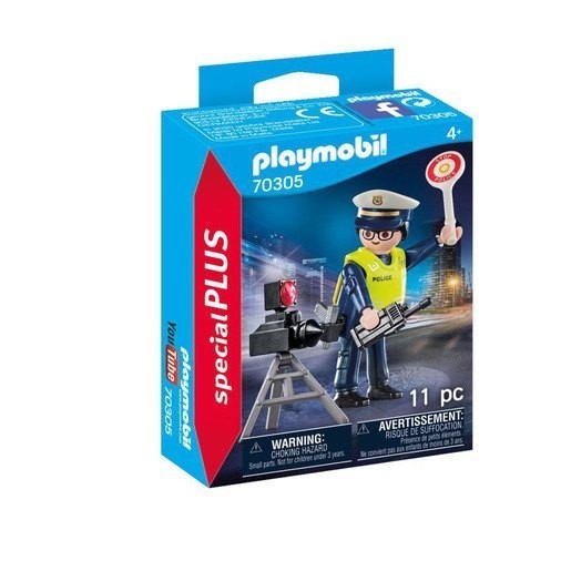Playmobil 70305 Exclusive Plus Police Speed with Velocity Catch Playset