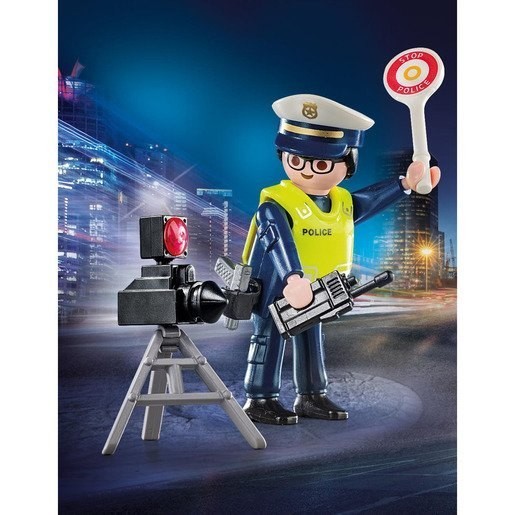 Playmobil 70305 Exclusive Additionally Cops Speed with Rate Trap Playset