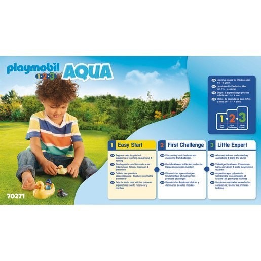Click Here to Save - Playmobil 70271 1.2.3 Aqua Duck Household Amounts - End-of-Year Extravaganza:£9[cob9270li]