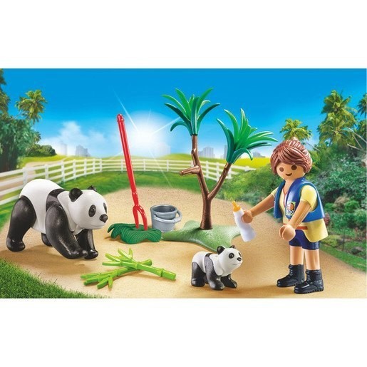 Playmobil 70105 Urban Area Lifestyle Panda Sitter Sizable Carry Case Set
