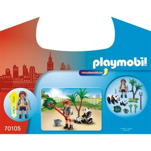 Price Match Guarantee - Playmobil 70105 Metropolitan Area Lifestyle Panda Sitter Huge Carry Case Set - Two-for-One:£9